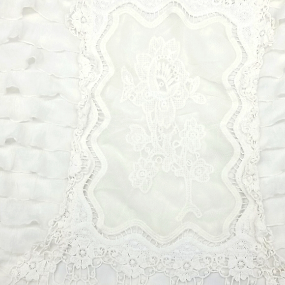 Charlotte Russe Small White Crochet Lace and Ruffles Tank Top - Picture 7 of 7